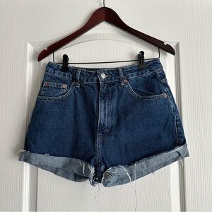 Topshop US 8 A-Line Denim Shorts